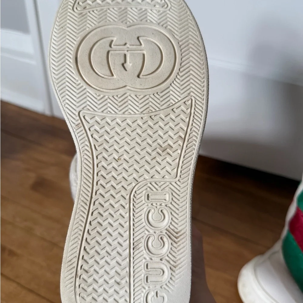 Gucci Red & Green Chevron Padded Nylon Winter Boots